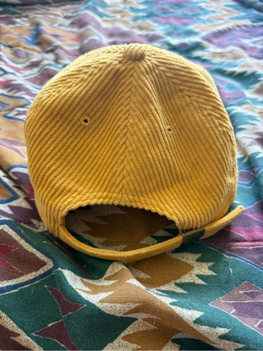 Weld Mustard Corduroy Baseball Cap - Yellow - Picture 4 of 5